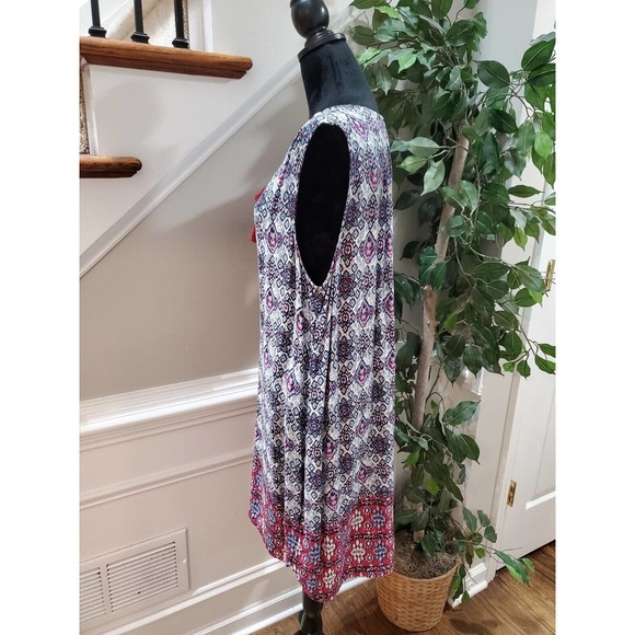 Beachlunchlounge Women's Multicolor Rayon Sleeveless Knee Length Dress Size XL - Picture 6 of 12